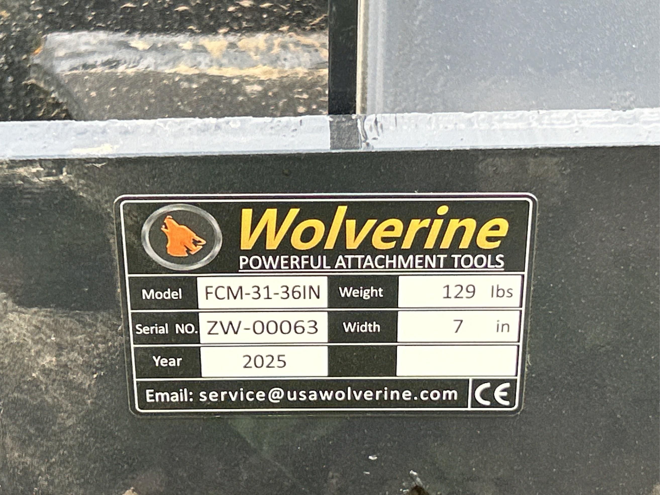 2025 Wolverine FCM-31-36IN 36" Hydraulic Thumb