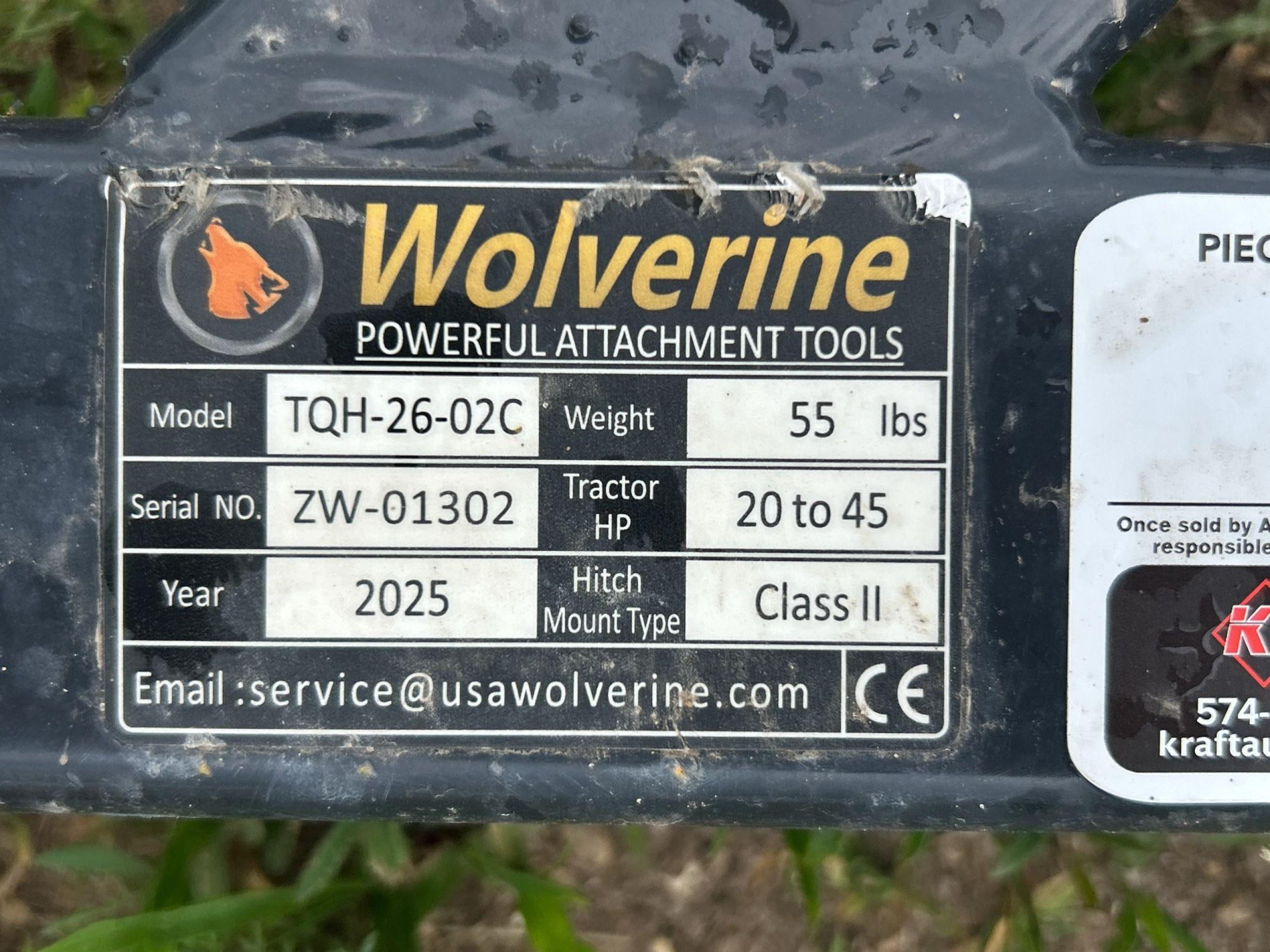 2025 Wolverine Quick Hitch w/ 2" Receiver