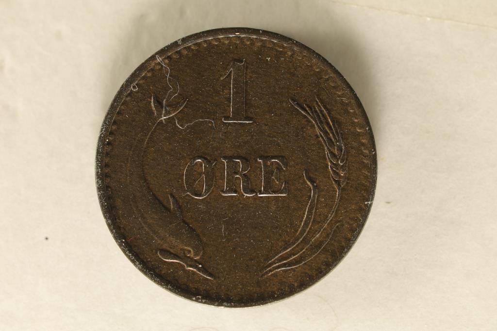 1874 DENMARK 1 ORE KM-792.1 XF PLUS