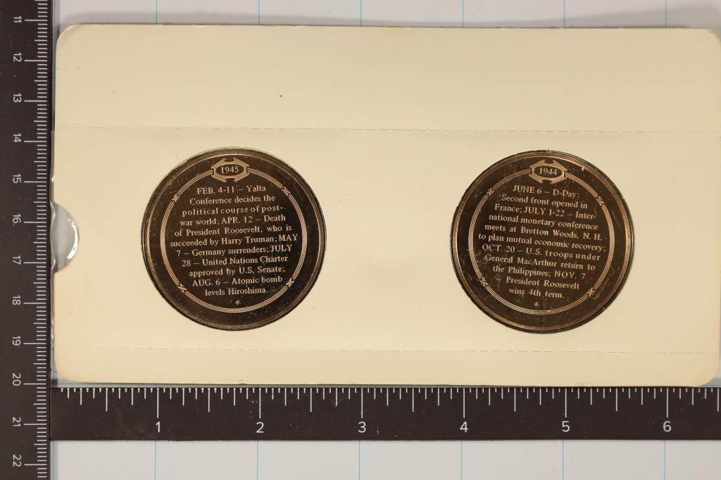 2-1 3/4" SOLID BRONZE HISTORY OF THE UNITED STATES