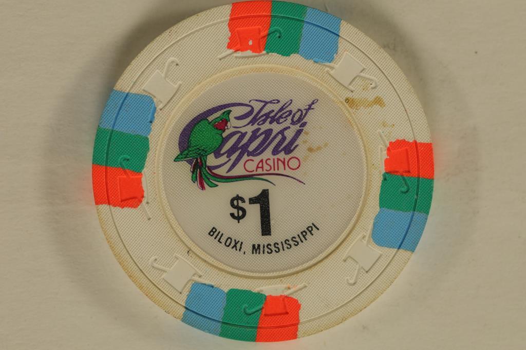 $1 ISLE CAPRI CASINO CHIP. BILOXI, MISSISSIPPI
