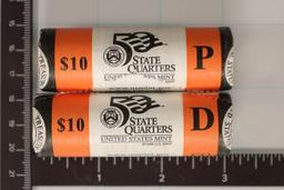 2 SOLID DATES ROLLS OF BU 2006 P & D COLORADO