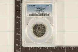 2019-W LOWELL N.P. QUARTER PCGS MS66