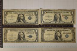 1935-E, 35-G, 57-A & 1957-B US $1 SILVER CERTS,