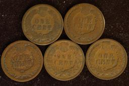 1890, 2-1891 & 2-1902 INDIAN HEAD CENTS