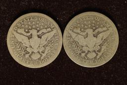 1913-D & 1916-D SILVER BARBER QUARTERS