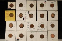 ERRORS: 20 ASSORTED LINCOLN CENT MINOR ERRORS: