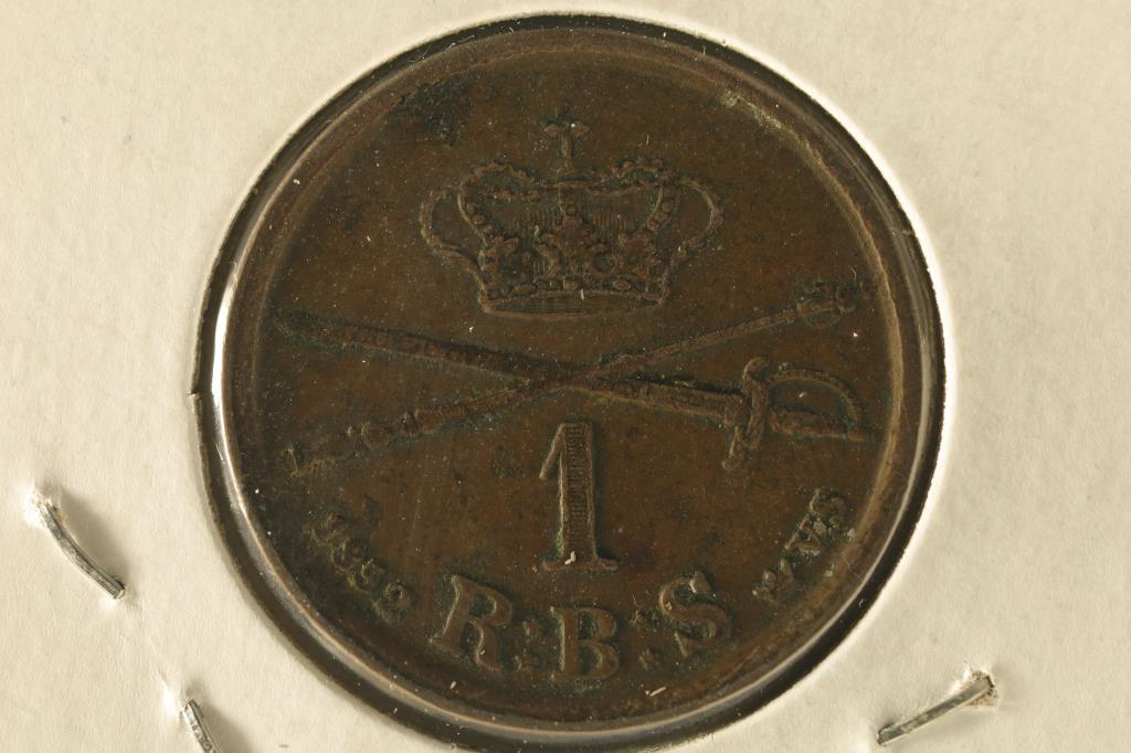 1852 DENMARK 1 SKILLING KM-754