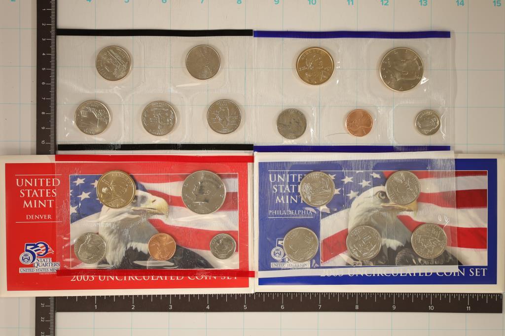 2003 US MINT SET (UNC) P/D (WITH ENVELOPE)