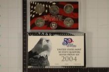 2004 SILVER US 50 STATE QUARTERS PROOF SET WITHBOX