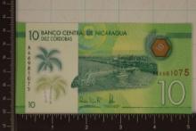 BANK OF NICARAGUA 10 CORDOBAS, CRISP UNC POLYMER,