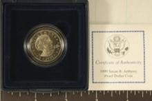 1999-P PROOF SUSAN B. ANTHONY $1 IN ORIGINAL US