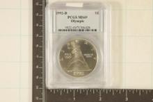 1992-D US SILVER $1 "OLYMPIC BASEBALL" PCGS MS69"