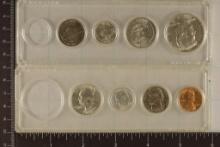 2-1964 90% US SILVER PARTIAL UNC SETS IN PLASTIC