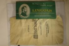 2 VINTAGE BANK BAGS: ABRAHAM LINCOLN NATIONAL