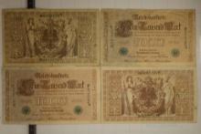 4-1910 GERMAN 1000 MARK LARGE SIZE BILLS