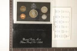1994 US SILVER PROOF SET (WITH BOX) & WITH CERT.
