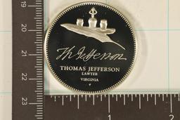 32 GRAMS PF STERLING SILVER THOMAS JEFFERSON