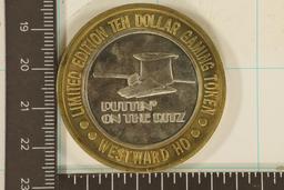 CASINO $10 SILVER TOKEN (UNC) PUTTIN ON THE RITZ