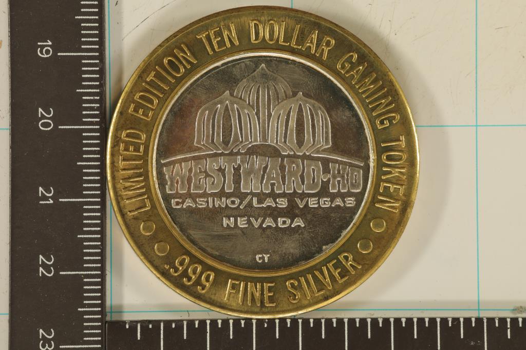 CASINO $10 SILVER TOKEN (UNC) PUTTIN ON THE RITZ