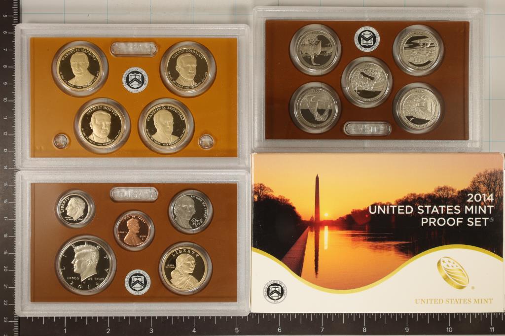 2014 US PROOF SET (WITH BOX) 14 PIECES
