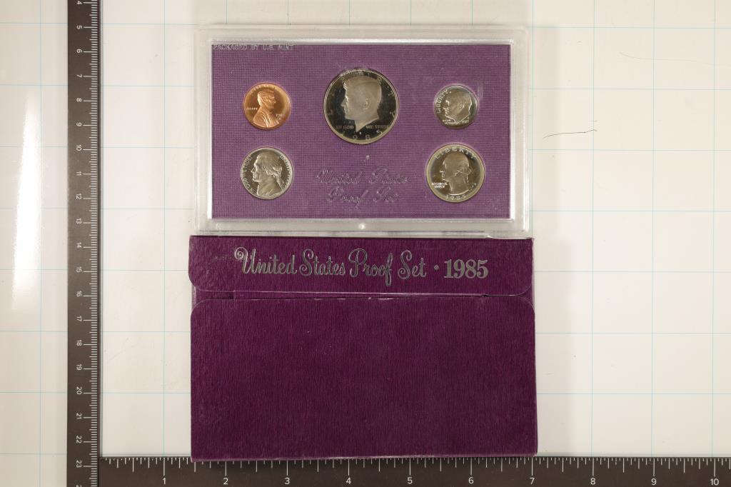 1985 US PROOF SET (WITH BOX) & WITH CERTIFICATE