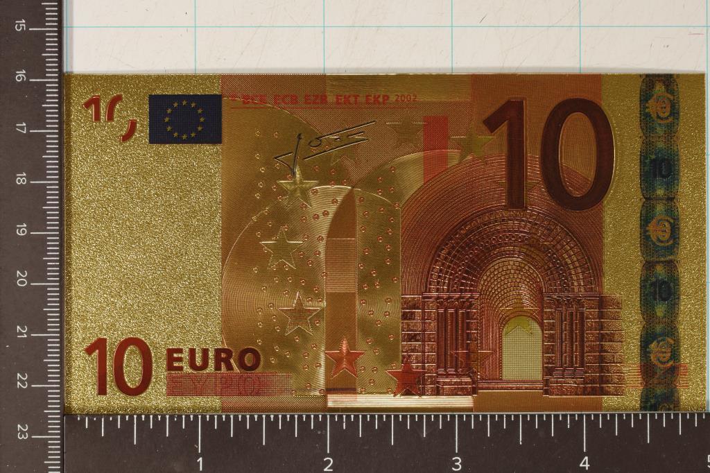 2002 GOLD FOIL 10 EURO BILL CRISP UNC
