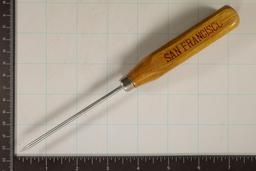 1939 WORLD'S FAIR SOUVENIR ICE PICK WITH WOODEN