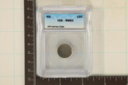 ERROR NO DATE OFF CENTER CLAD ROOSEVELT DIME