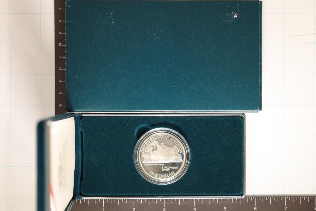 1990-P US SILVER PF EISENHOWER CENTENNIAL $