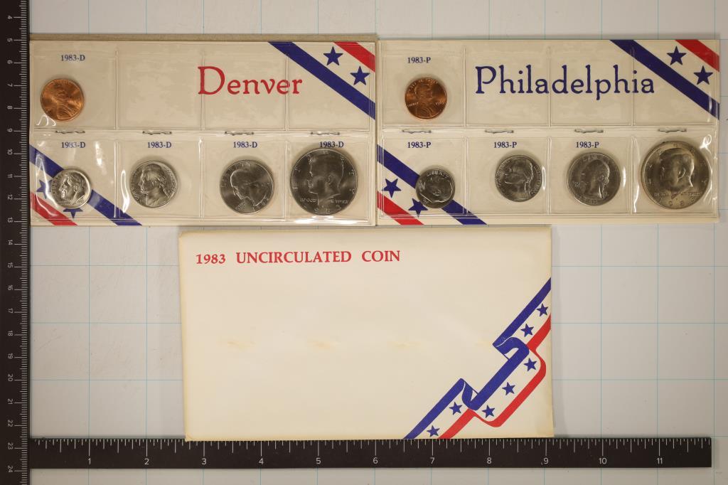 1983 US MINT SET (UNC) P/D (WITH ENVELOPE) NOT AN