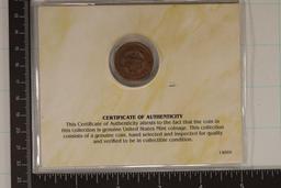 1829 US HALF CENT VERY GOOD IN NICE CARD AND
