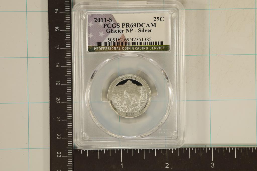 2011-S GLACIER N.P. SILVER QUARTER PCGS PR69 DCAM