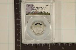 2011-S GLACIER N.P. SILVER QUARTER PCGS PR69 DCAM