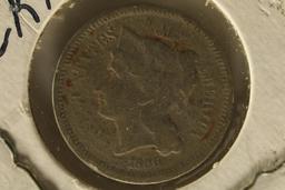 1866 US THREE CENT PIECE (NICKEL)