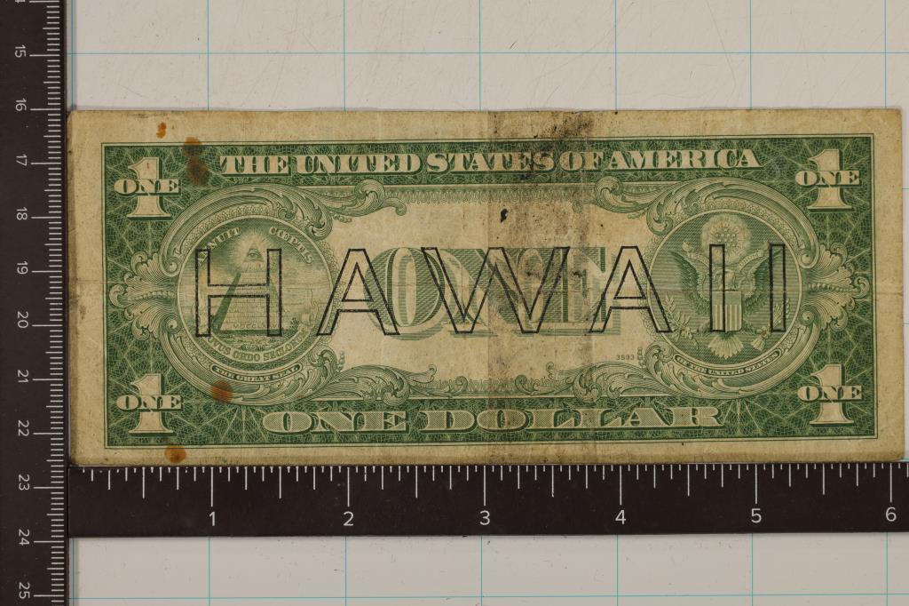 1935-A HAWAIIAN OVERPRINT US $1 SILVER CERTIFICATE