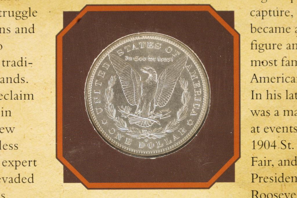 1883 MORGAN SILVER DOLLAR UNC ON GERONIMO