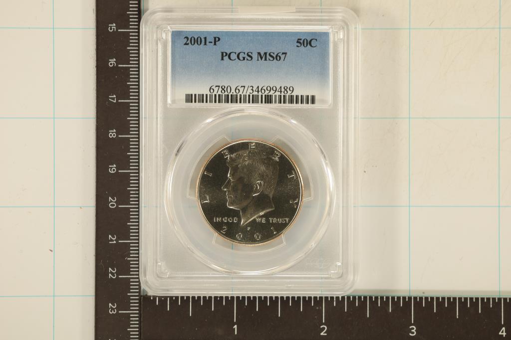 2001-P KENNEDY HALF DOLLAR PCGS MS67
