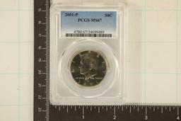 2001-P KENNEDY HALF DOLLAR PCGS MS67