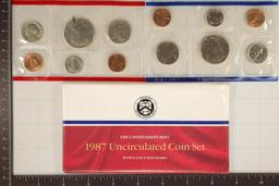 1987 US MINT SET (UNC) P/D (WITH ENVELOPE)