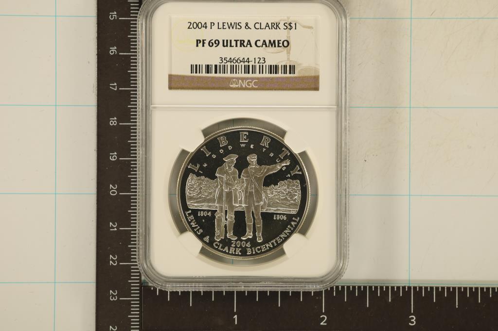 2004-P LEWIS & CLARK US SILVER DOLLAR NGC PF69