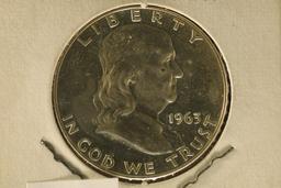 1963 SILVER FRANKLIN HALF DOLLAR. PROOF