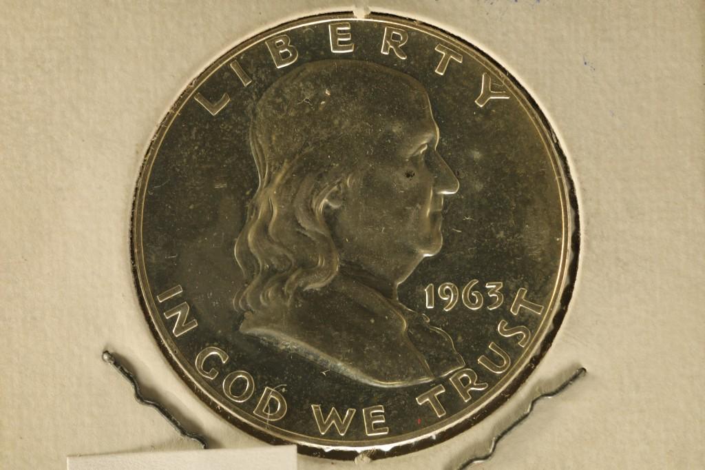 1963 SILVER FRANKLIN HALF DOLLAR. PROOF