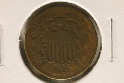 1864 US TWO CENT PIECE