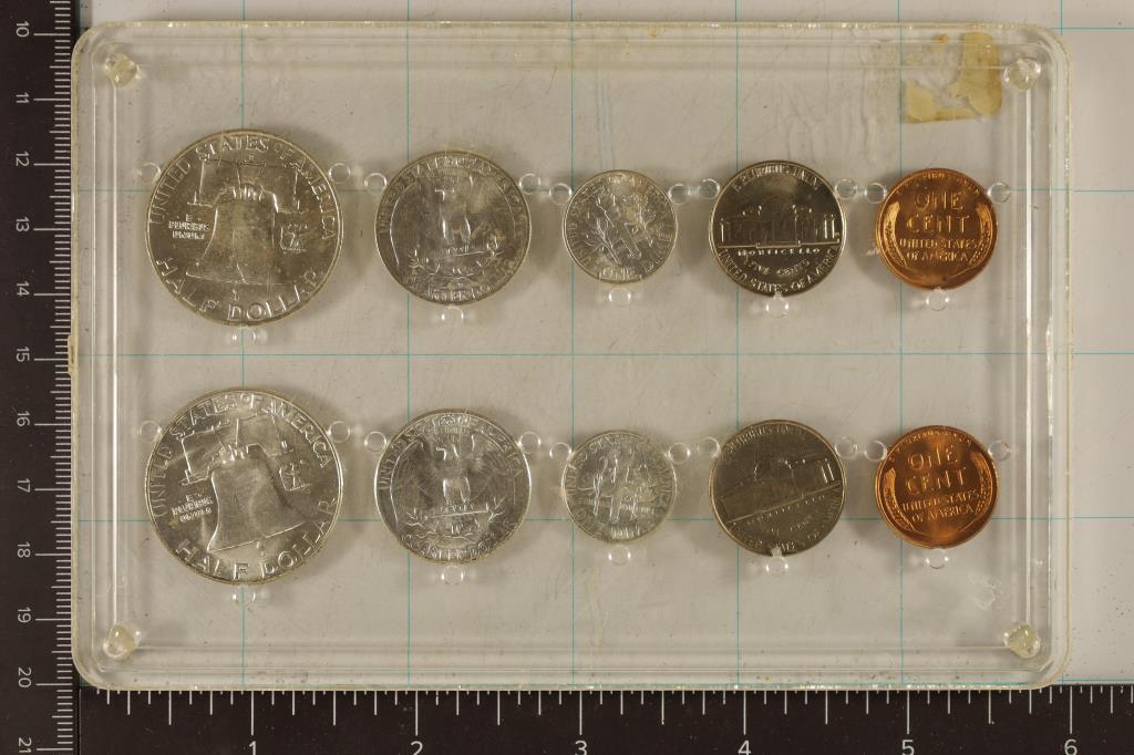 HALF 1958 SILVER US MINT SET (UNC) P/D IN HARD