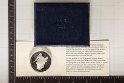 1974 US SILVER BICENTENNIAL ROUND IN BOX WITH