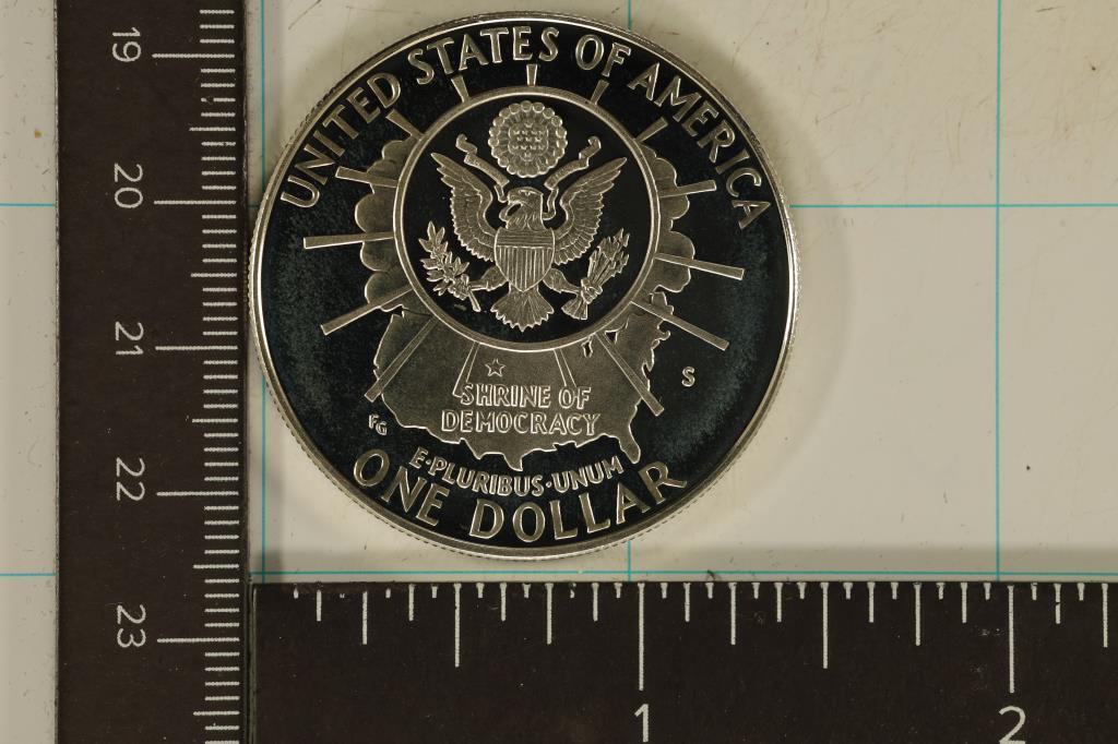 1991-S PROOF MT. RUSHMORE US SILVER DOLLAR