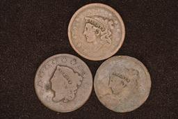 3-NO DATE US LARGE CENTS