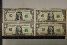 1963-A, 2003-A, 2013 & 2017 US $1 FRN STAR NOTES
