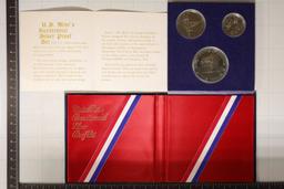 1976 US BICENTENNIAL SILVER 3 COIN PF SET
